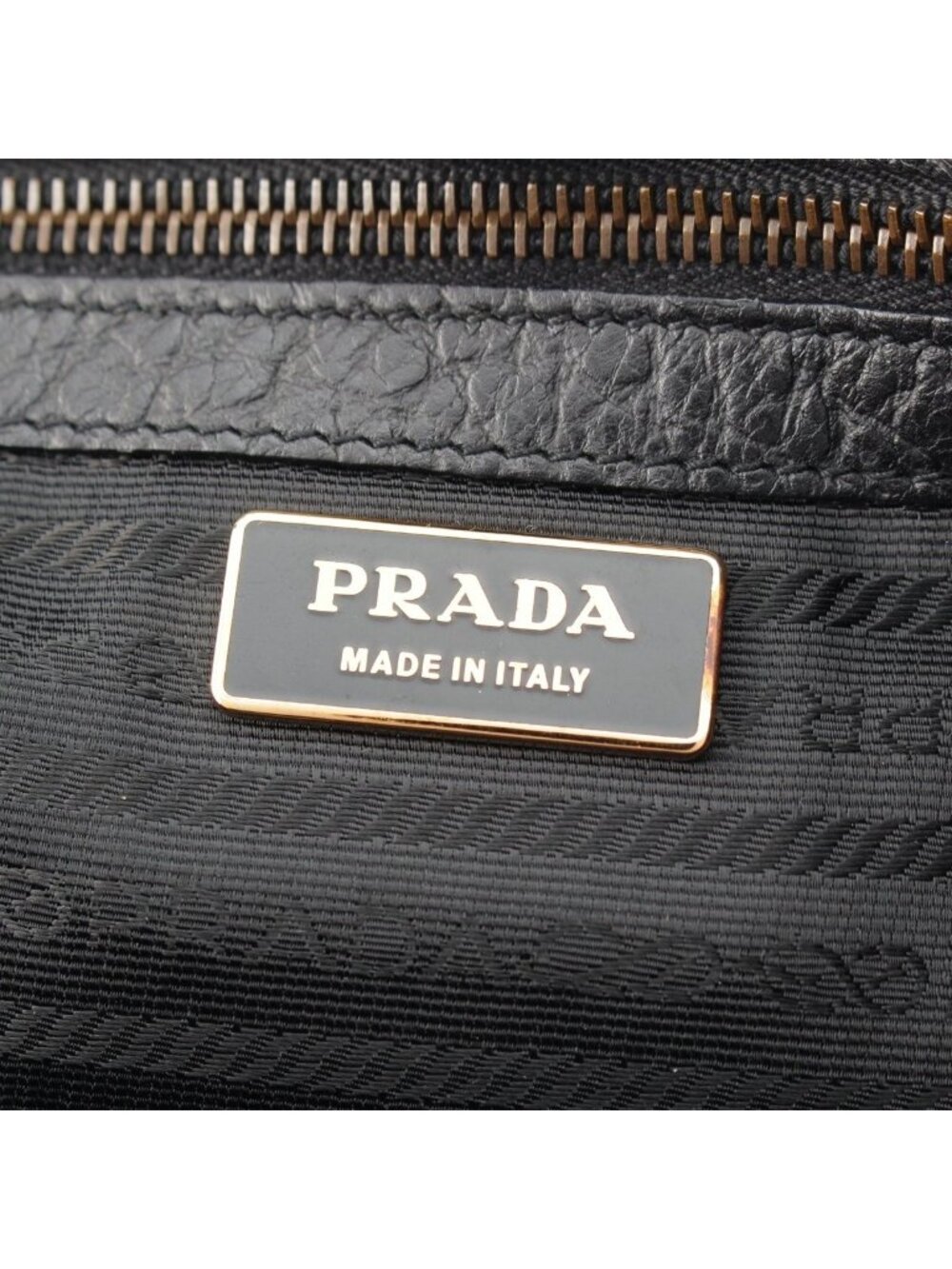 Prada Leather Nylon Trim Handbag Black - Picture 8 of 10